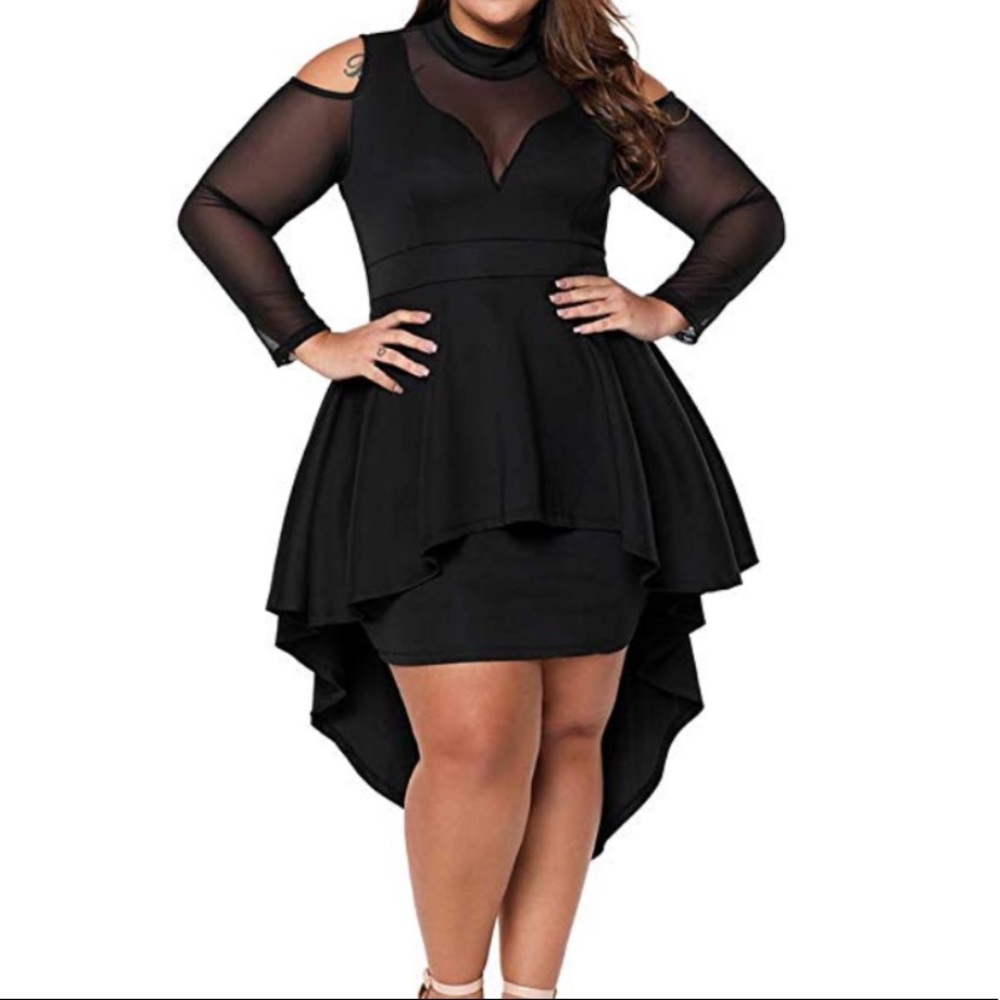 SOLD - Peplum high low dress